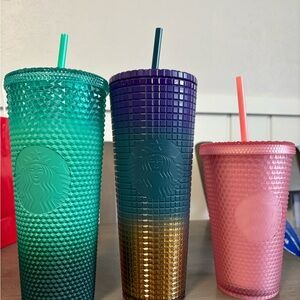 Starbucks Gradient and Textured Tumbler Trio